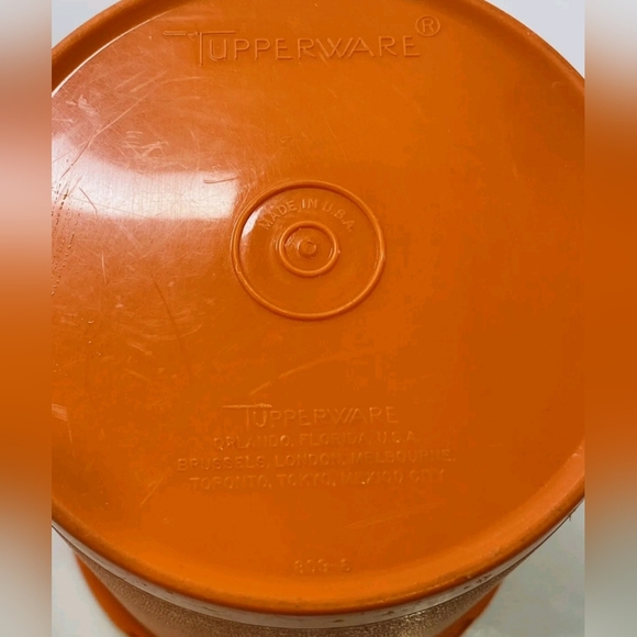 Vintage Orange Tubberware Container - Picture 2 of 5